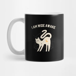 I Am Wide Awake Third Eye Cat Mug